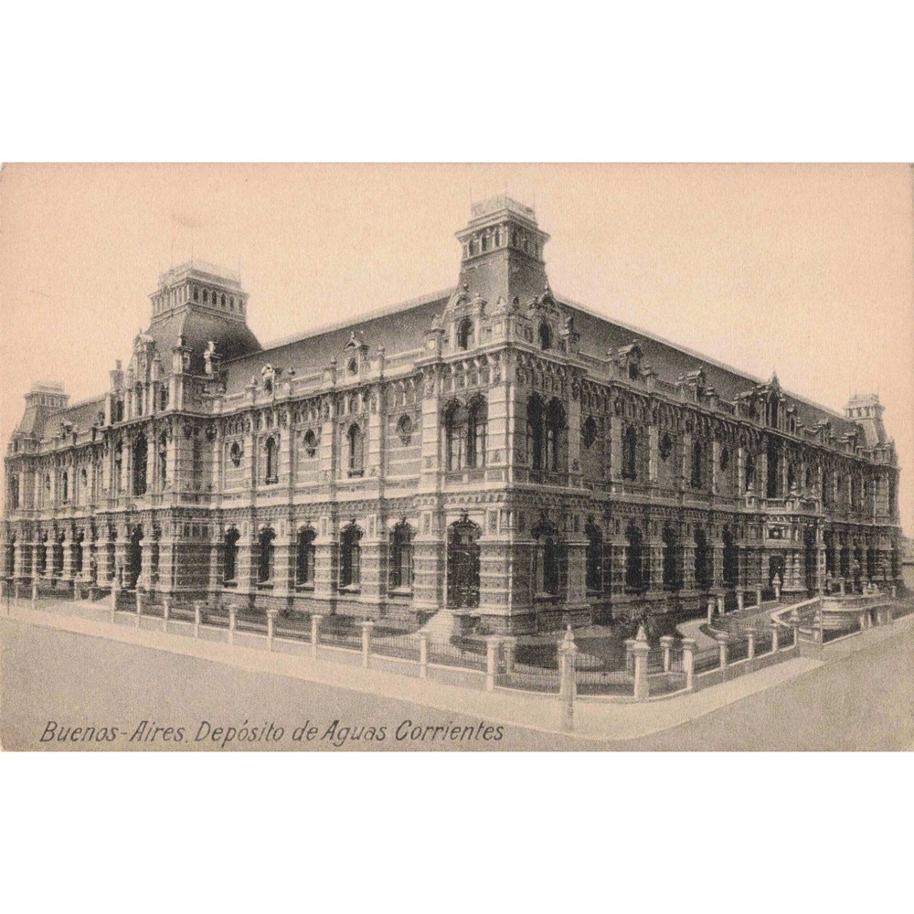 Vintage Buenos Aires Argentina Deposito de Aguas Corrientes Postcard AKBL 839 - Picture 1 of 2